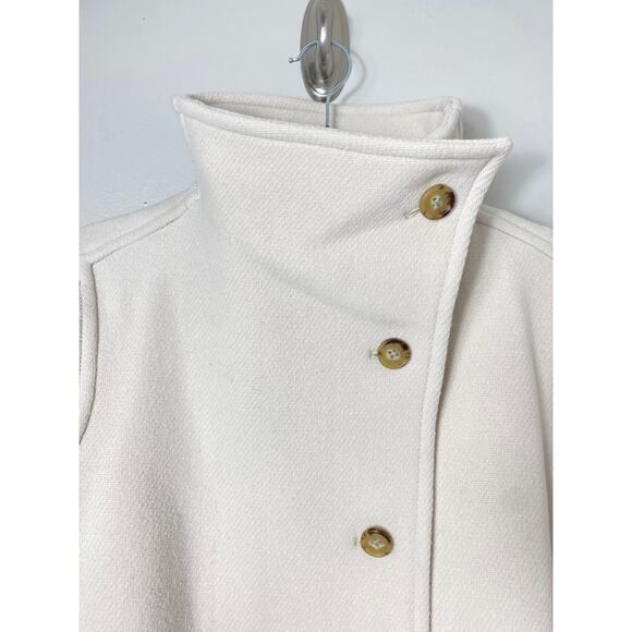 J CREW COAT 2 IVORY VILLA WOOL ITALIAN STADIUM CLOTH NELLO GORI PALE BONE CLASSY - Picture 11 of 16